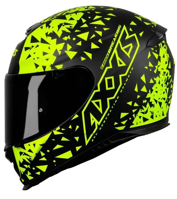CAPACETE AXXIS EAGLE BREAKING MATT BLACK/YELLOW 60/L