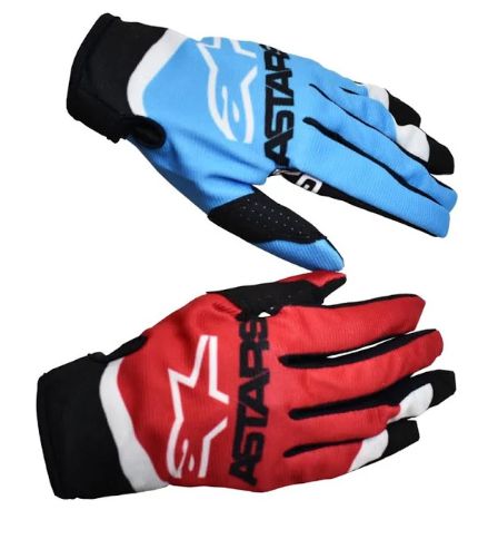 LUVA ALPINESTAR RADAR 22 VERMELHO AZUL NEON M  EAN  8059175898969