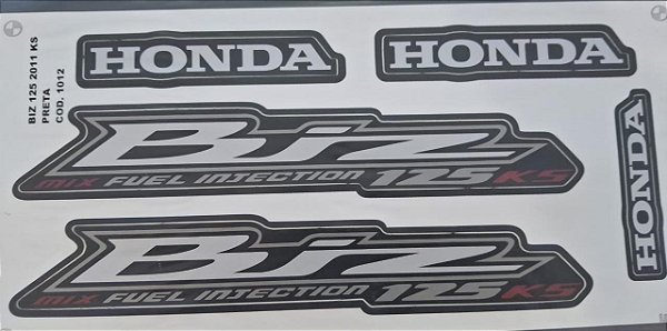 ADESIVO BIZ 125 11 KS PRETA