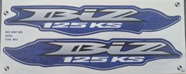 ADESIVO BIZ 125 07 KS AZUL
