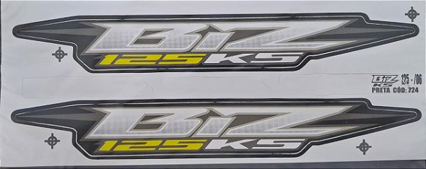 ADESIVO BIZ 125 06 KS PRETA