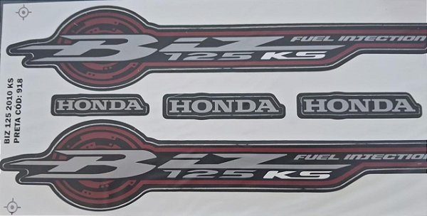 ADESIVO BIZ 125 10 KS PRETA