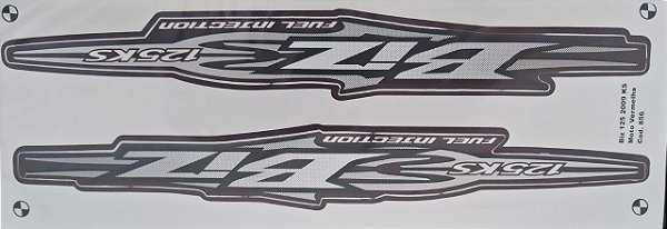 ADESIVO BIZ 125 09 KS VERMELHA