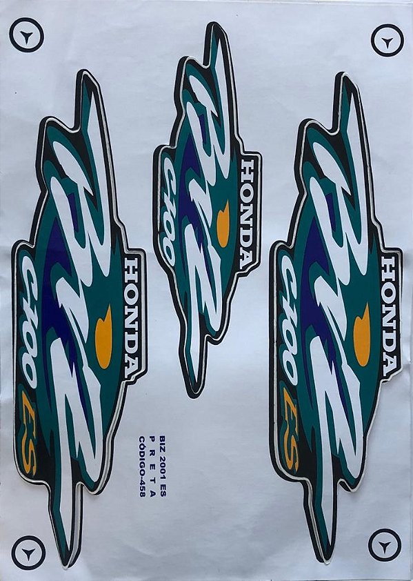 ADESIVO BIZ 100 01 ES PRETA