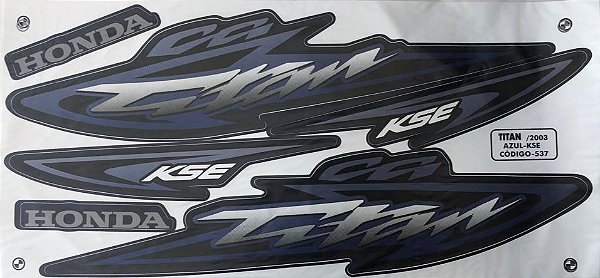 ADESIVO TITAN 125 03 KSE AZUL METALICO