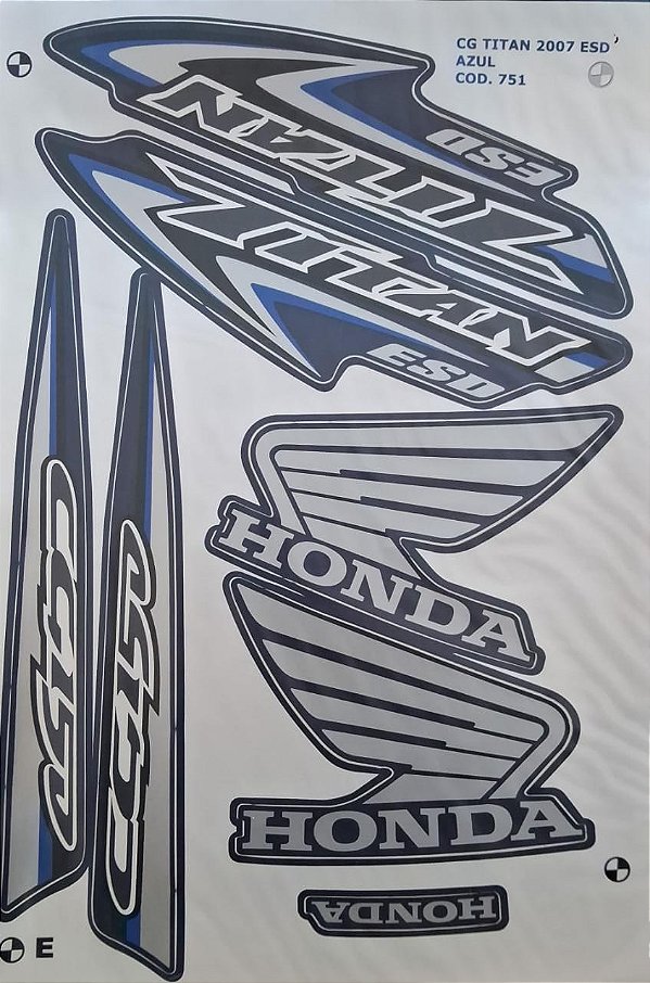 ADESIVO TITAN 150 07 ESD AZUL