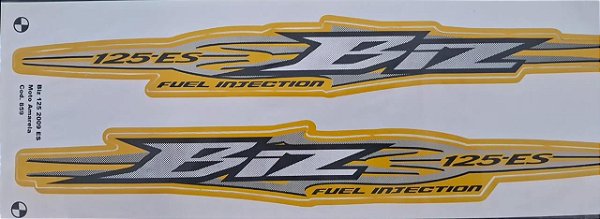 ADESIVO BIZ 125 09 ES AMARELA