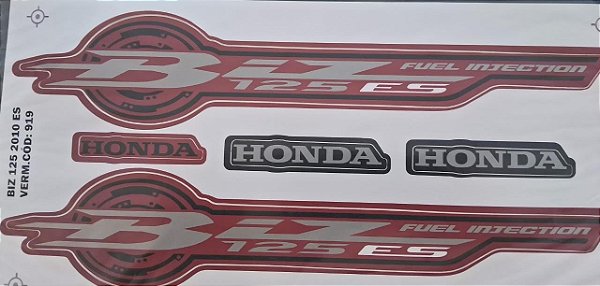 ADESIVO BIZ 125 10 ES VERMELHA