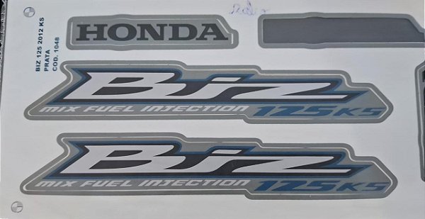 ADESIVO BIZ 125 12 KS PRATA