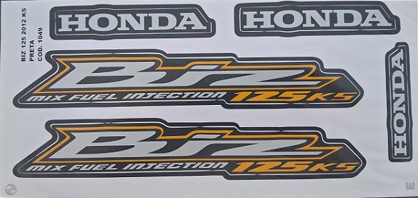 ADESIVO BIZ 125 12 KS PRETA