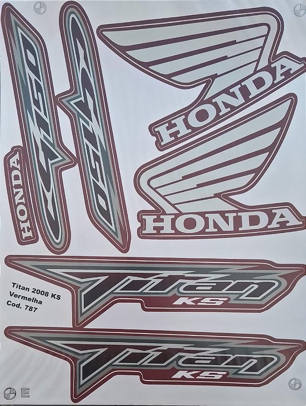 ADESIVO TITAN 150 08 KS VERMELHA