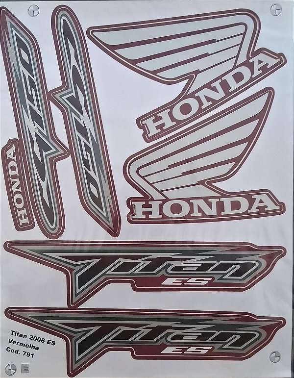 ADESIVO TITAN 150 08 ES VERMELHA