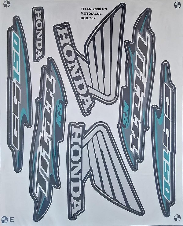 ADESIVO TITAN 150 06 KS AZUL