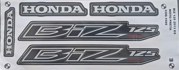 ADESIVO BIZ 125 13 ES PRETA