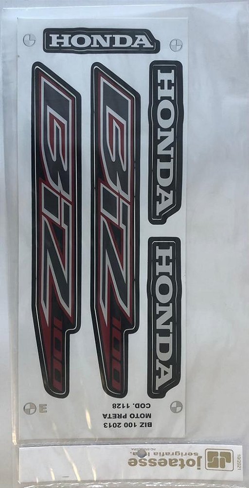 ADESIVO BIZ 100 13 PRETA