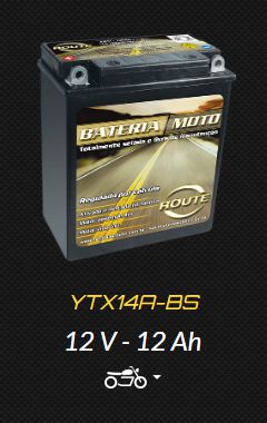 BATERIA ROUTE YTX14A-BS CB 400/450/CBR 450/CBX 750/TENERE