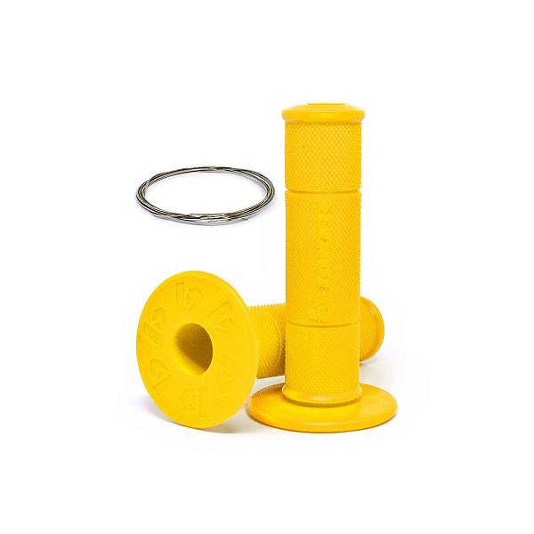 MANOPLA BIKER DIAMOND GRIP AMARELO NEON