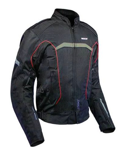 JAQUETA TEXX STRIKE V2 MASCULINA PRETA/VERMELHA 2XL NEW