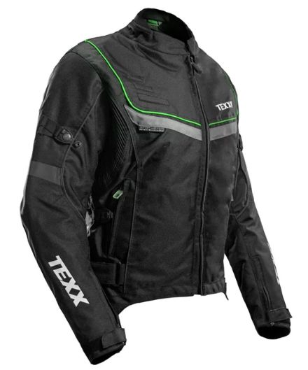 JAQUETA TEXX STRIKE FEMININA V2 LD PRETA/VERDE 2XL NEW