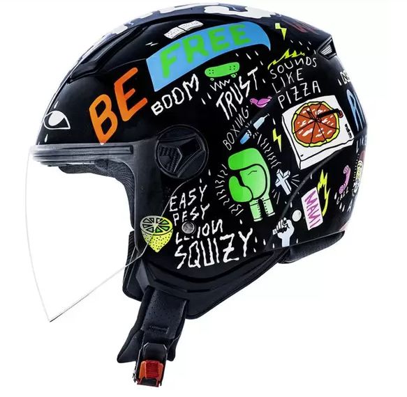 CAPACETE NORISK ORION FREE BLK/ORANGE 58/M