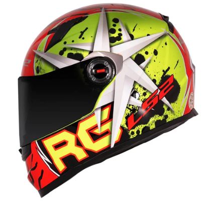 CAPACETE LS2 FF358 RENATO GARCIA YLW/RED 56/S