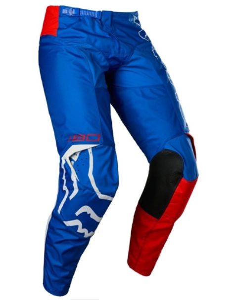CALÇA FOX MX 180 SKEW BCO/VERM/AZUL 44