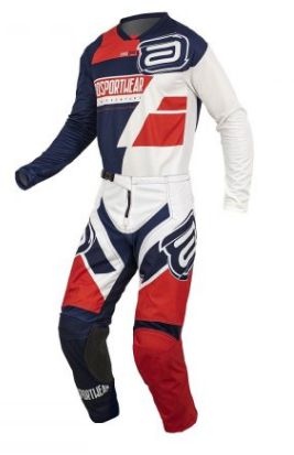 CONJUNTO ASW IMAGE MOTO DNA 22 MARINHO VERMELHO BRANCO 44/G  EAN  7908377129252