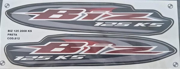ADESIVO BIZ 125 08 KS PRETA