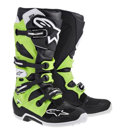 BOTA ALPINESTAR TECH 7 PRETO VERDE 09.EAN :8051194452382