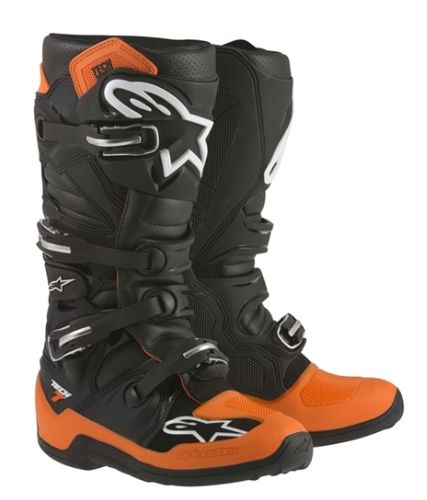 BOTA ALPINESTAR TECH 7 PRETO LARANJA 10.EAN :8051194677648
