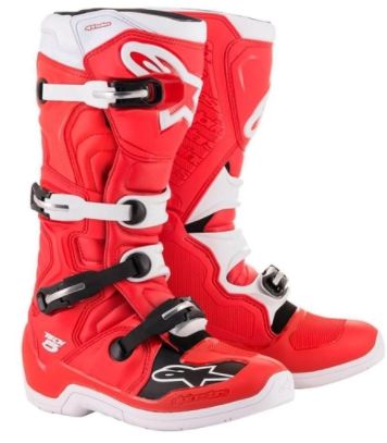 BOTA ALPINESTAR TECH 5 VERMELHO BRANCO PRETO 09.EAN :8051194856937