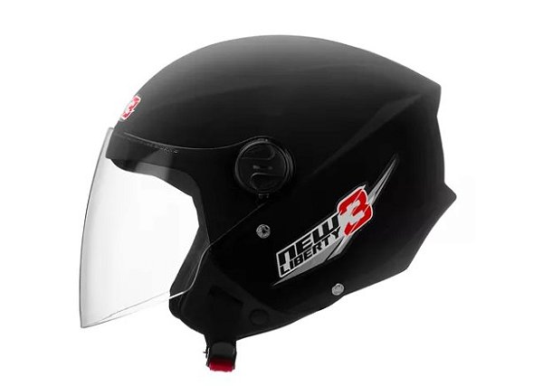 CAPACETE TORK NEW LIBERTY THREE PRETO 56