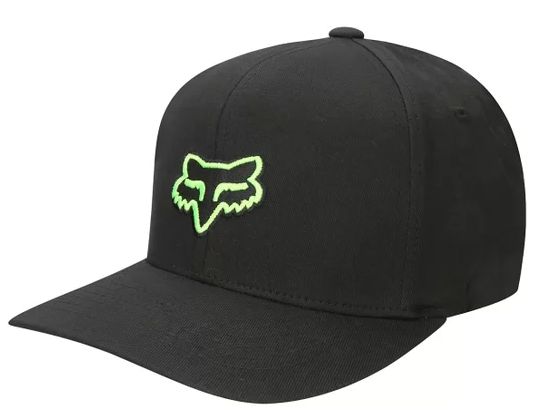 BONE FOX LEGACY FLEXFIT 16 BLK/GREEN S/M