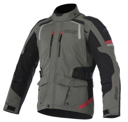 JAQUETA ALPINESTARS ANDES V2 DRYSTAR JACKET VERDE MILITAR  PRETO VERMELHO L.EAN :8021506615132