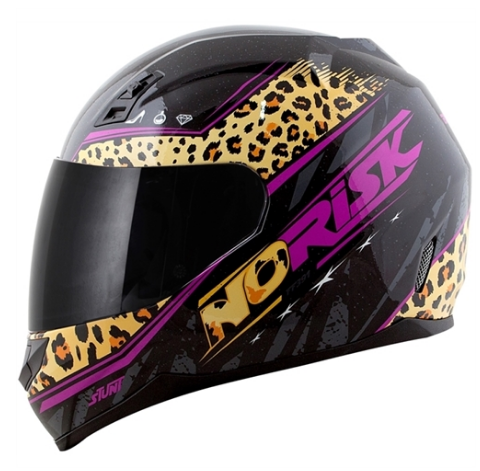 CAPACETE NORISK FF391 BEAUTY BLK/JAGUAR 56/S