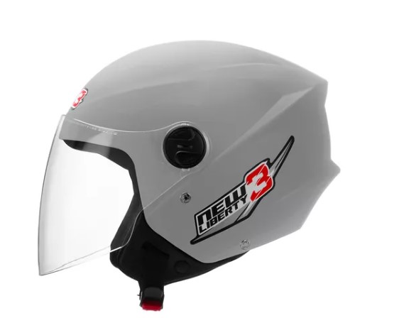 CAPACETE TORK NEW LIBERTY THREE PRATA 56