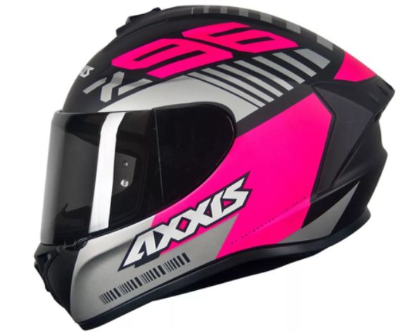 CAPACETE AXXIS DRAKEN Z96 MATT BLACK/PINK/GREY 58/M