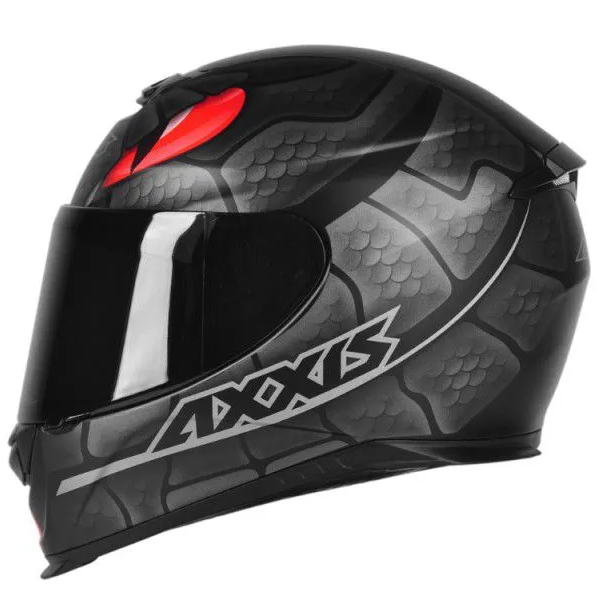CAPACETE AXXIS EAGLE SNAKE MATT BLACK/GREY 58/M