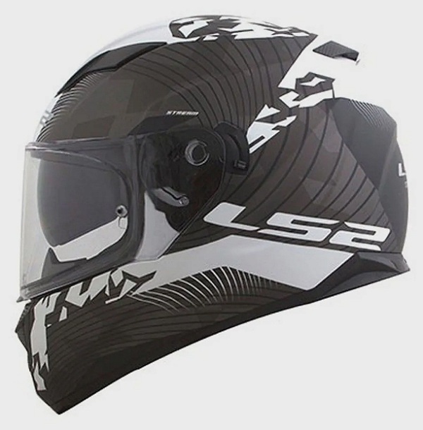 CAPACETE LS2 FF320 STREAM HYPE MATTE BLK/WHITE 62/XL