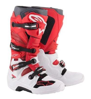 BOTA ALPINESTARS TECH 7 BRANCO VERMELHO BORGONHA 10.EAN  8033637200002