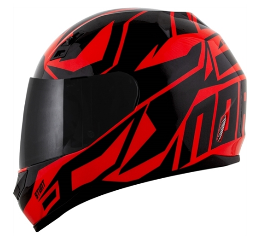 CAPACETE NORISK FF391 CUTTING BLK/RED 56/S