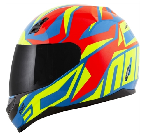 CAPACETE NORISK FF391 CUTTING LT BLU/HV YLW/RED 58/M