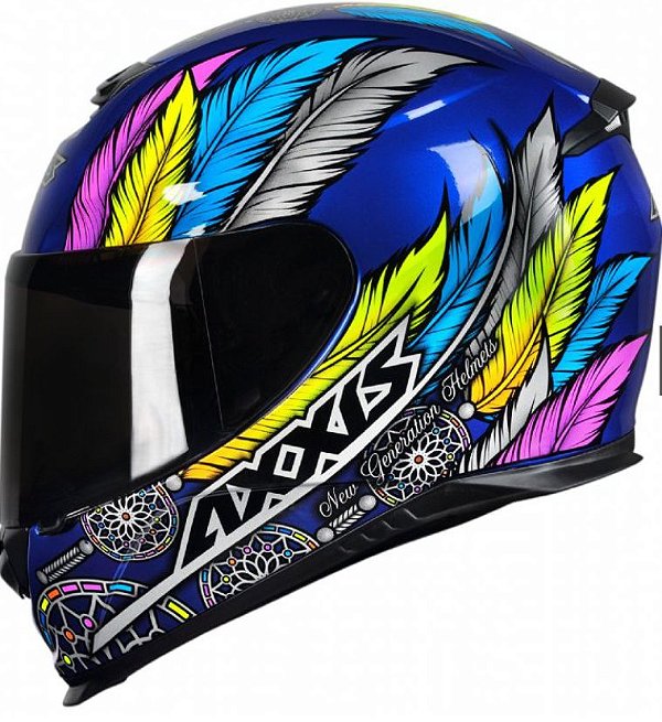 CAPACETE AXXIS EAGLE DREAMS GLOSS BLUE/GREY 58/M