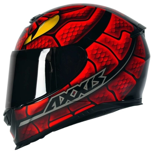 CAPACETE AXXIS EAGLE SNAKE GLOSS BLACK/RED 60/L