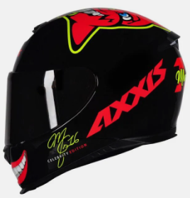 CAPACETE AXXIS EAGLE MG16 CELEBRITY EDITION BY MARIANNY GLOSS BLACK/RED 58/M
