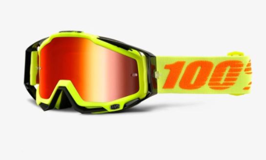 OCULOS 100% RACECRAFT ATTACK YELLOW AMARELO FLUOR