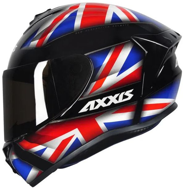 CAPACETE AXXIS DRAKEN UK GLOSS BLACK/RED/BLUE 62/XL
