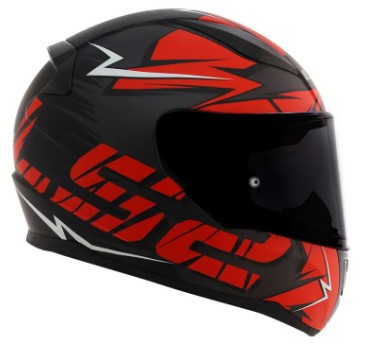 CAPACETE LS2 RAPID FF353 CROMO MATTE BLK/RED 62/XL