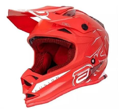 CAPACETE ASW FUSION SHARP VERMELHO BRANCO 62  EAN :1010125418771