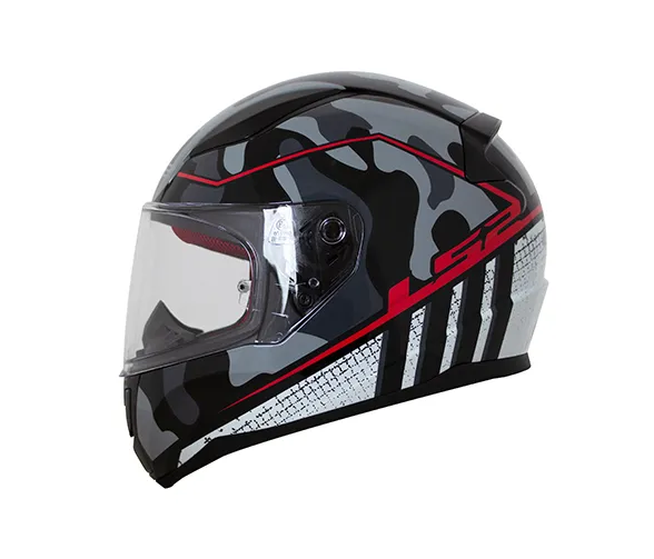 CAPACETE LS2 RAPID FF353 BRAVADO GREY CAMO/RED 58/M